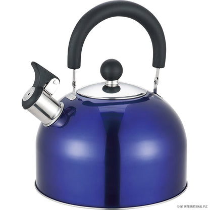 2.5L Stainless Steel Whistling Kettle in Elegant Metallic Purple - Perfect for Tea Lovers!