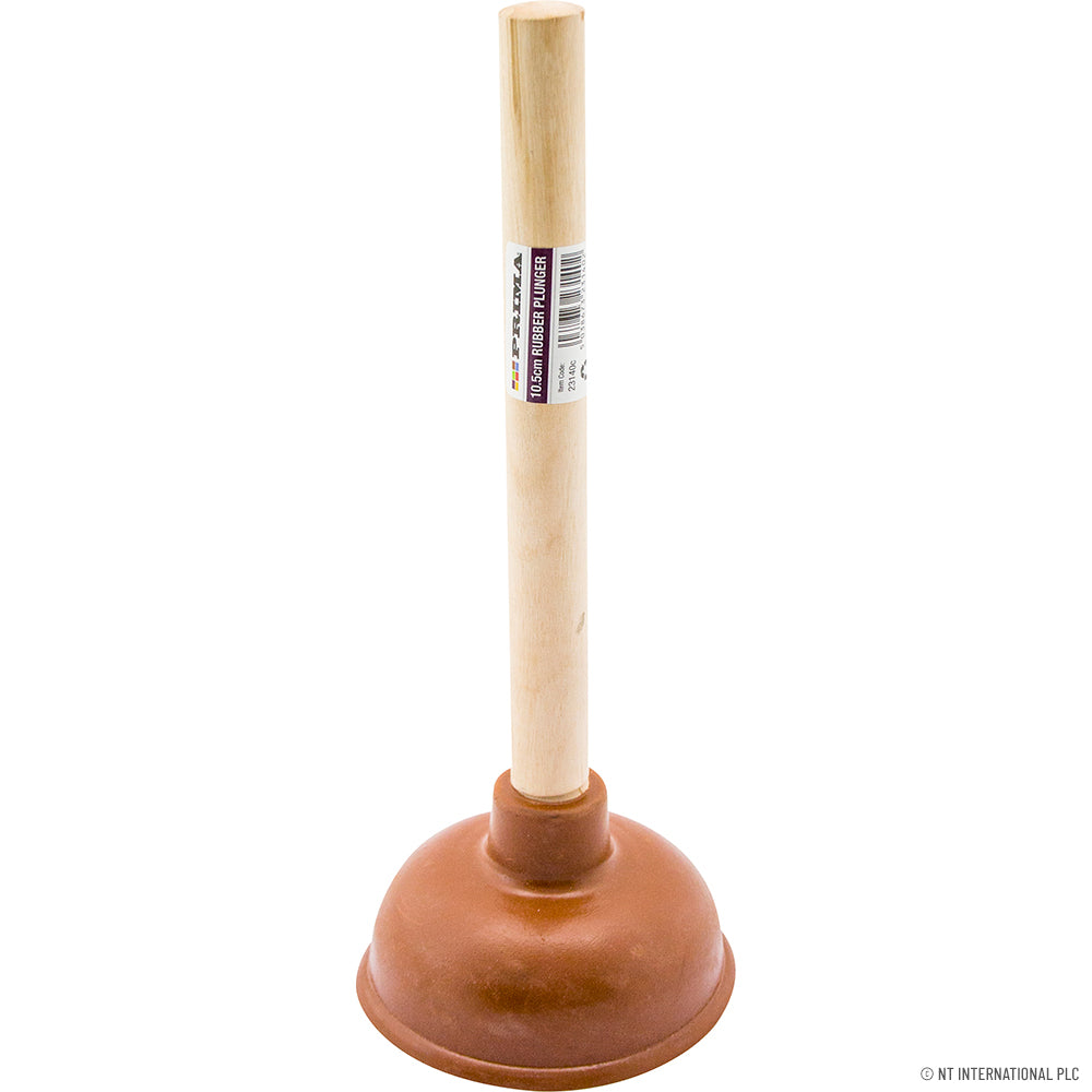 Efficient 10.5cm Sink Plunger with Wooden Handle | Small Bathroom Plunger.