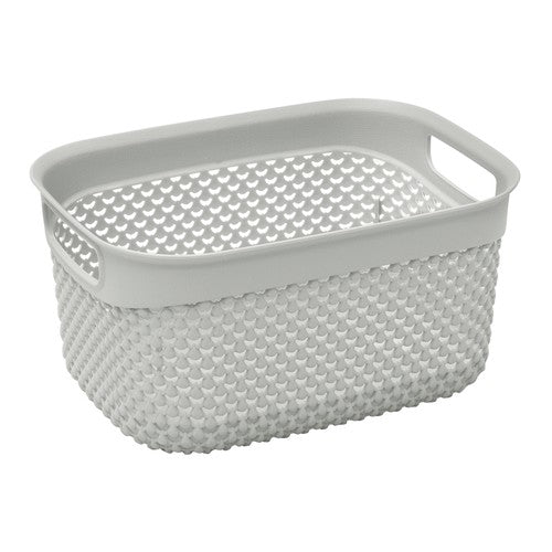 Panier de rangement Droplette 3,3 L - Gris givre : organisez votre espace sans effort.