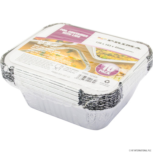Lot de 9 boîtes en aluminium n°2 avec couvercles pour la cuisine.