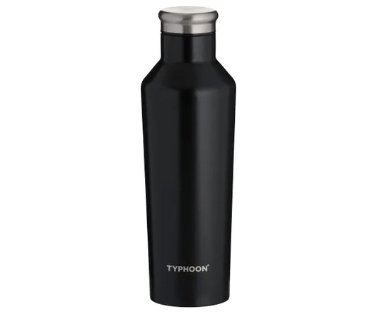 the Sleek Pure Black Double Wall Bottle 500ml | Stay Hydrated in Style.