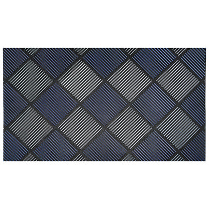 Améliorez Votre Entrée avec le Tapis Grattoir en Caoutchouc Platina - Argent/Bleu 40x70cm.