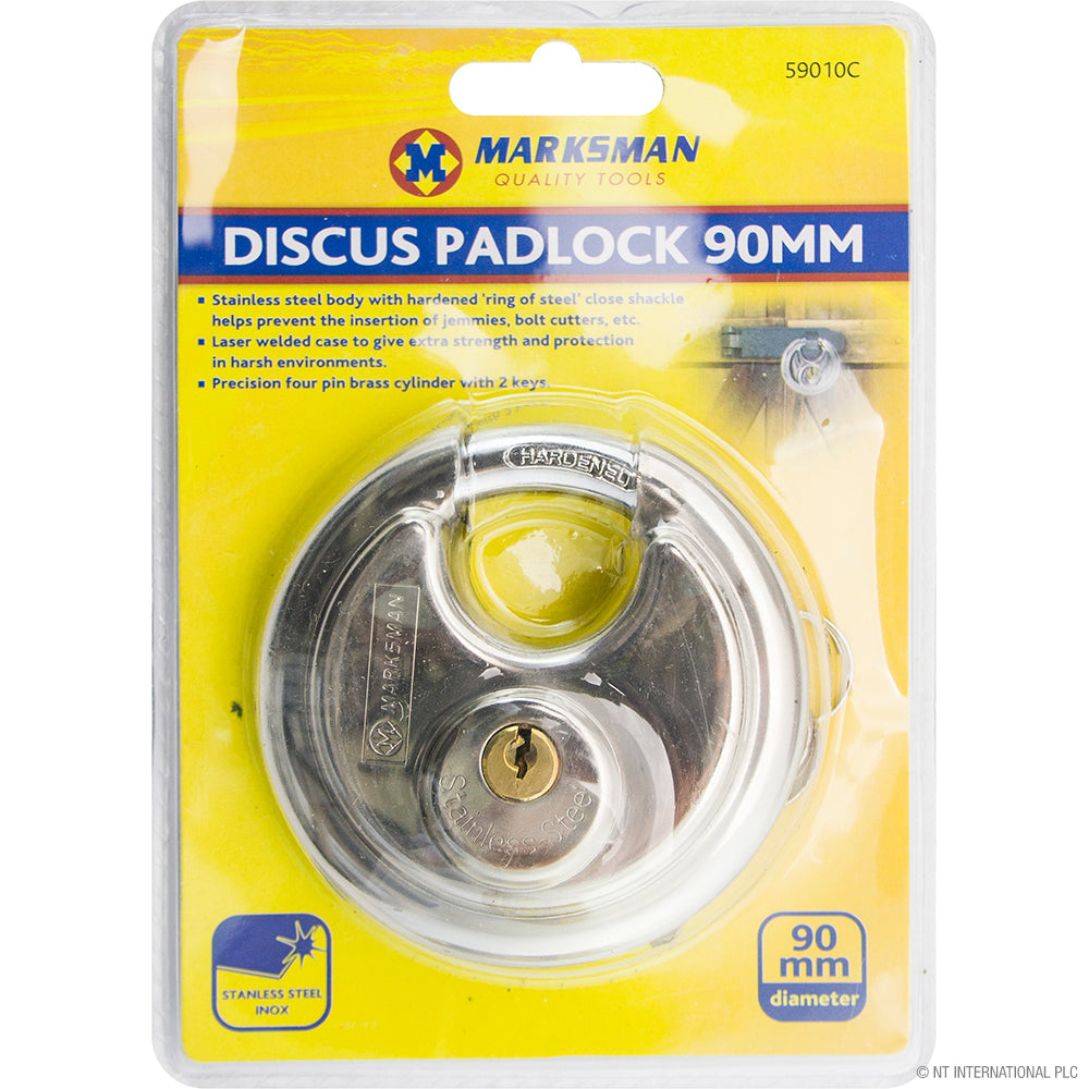 Cadenas rond 90 mm en acier inoxydable - Solution de verrouillage haut de gamme pour une protection optimale