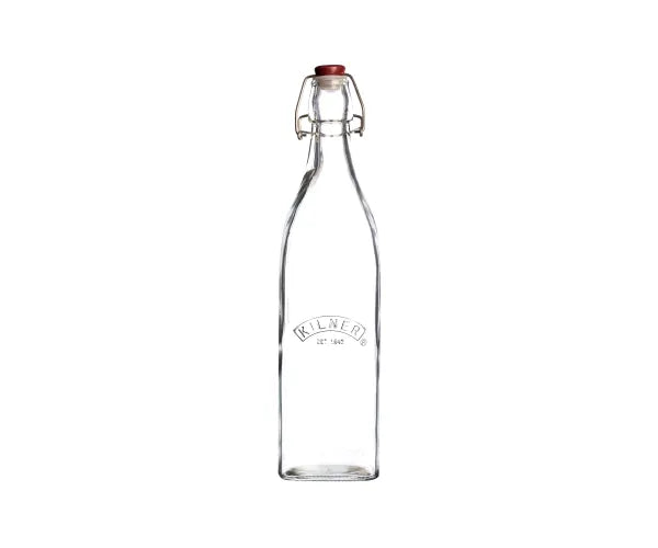 Bouteille carrée Premium Clip Top 0,55L | Solution de rangement élégante.