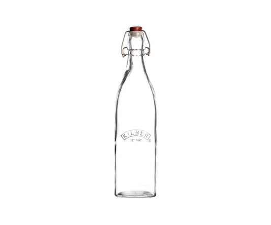 Bouteille carrée Premium Clip Top 0,55L | Solution de rangement élégante.