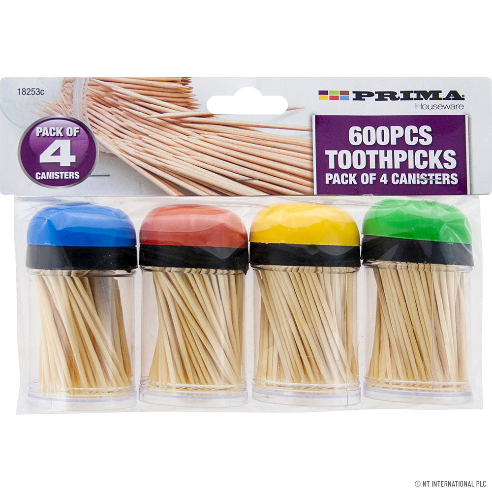 4 Bacs à cure-dents - 600 pièces | Accessoires de table essentiels
