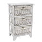 Wimborne 3 Drawer Willow Storage Unit - White | Organize Stylishly.