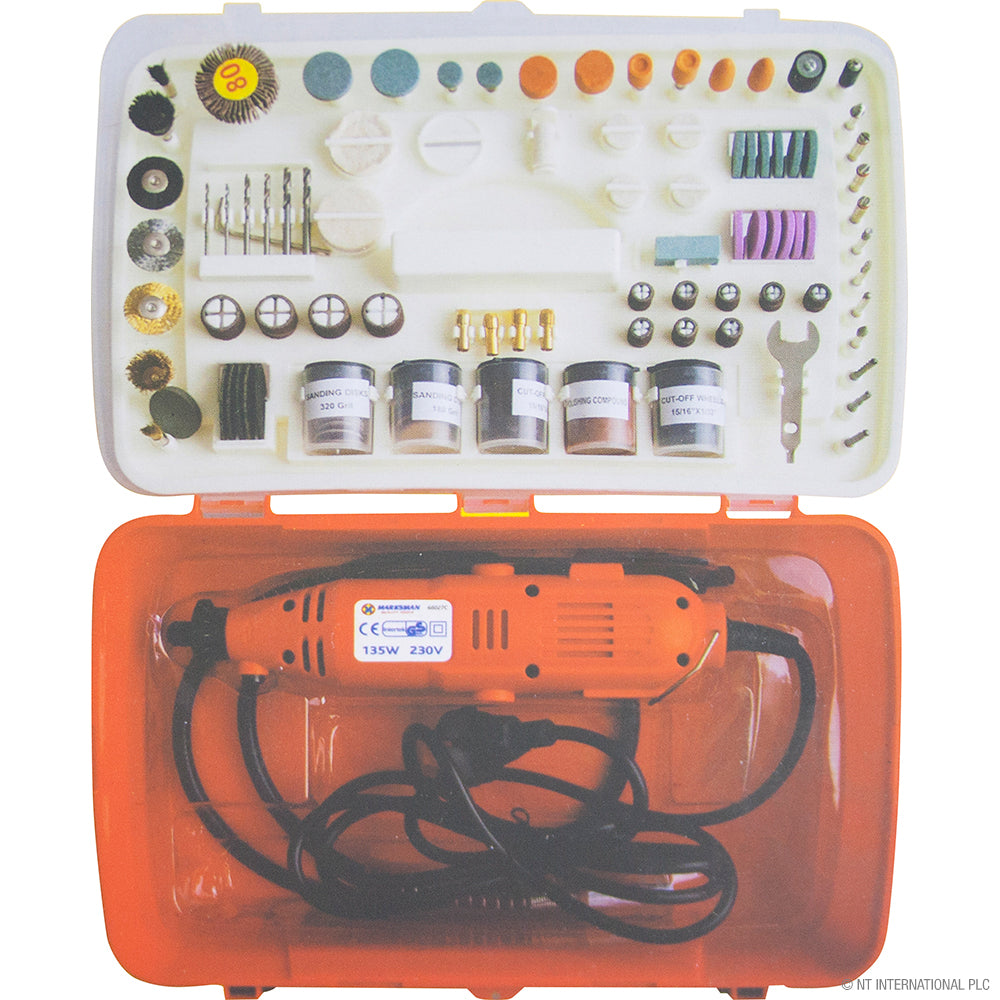 Trousse d'outils rotatifs - Découvrez 218 accessoires pour précision et puissance !