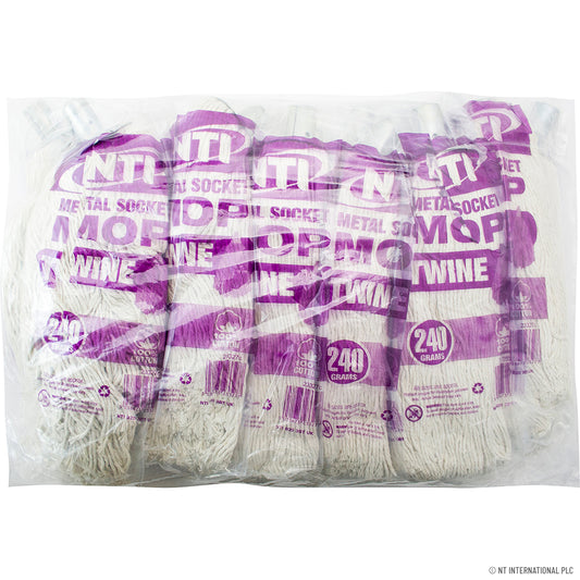 Size 14 Mop Head 240 Gram Twine Metal - Pack of 6.