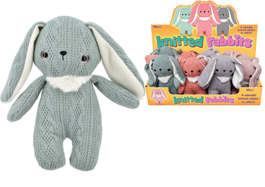 Adorable 14cm Knitted Bunny in Display Box - Perfect Gift for All Ages