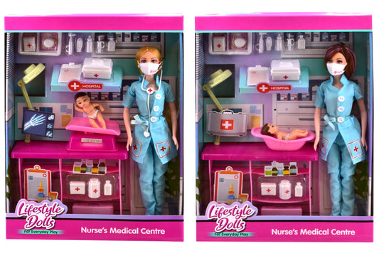 Explore Imaginative Worlds with Nurse Doll Playset 'Lifestyle' (2 Assorted) - Wbx