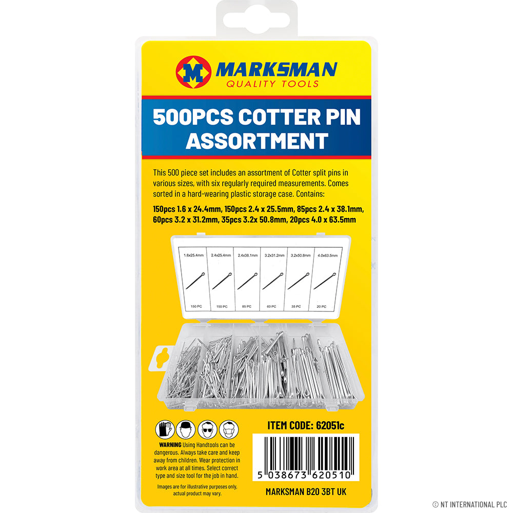 Assortiment de goupilles fendues 500 pcs pour une fixation fiable - Quincaillerie essentielle