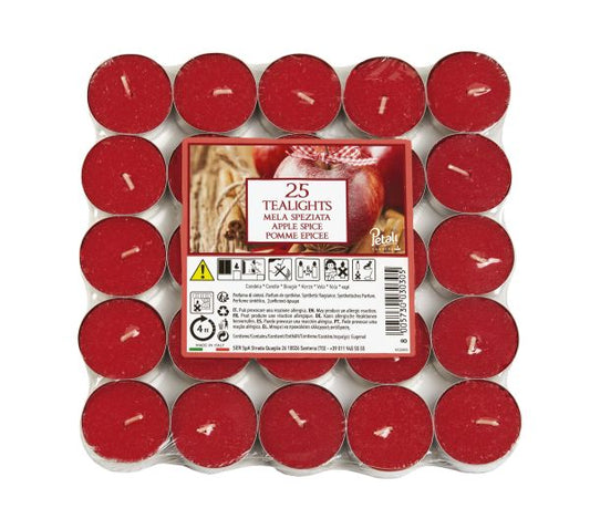 Petali Apple Spice Tealights x25: Fragrant Delights for Cozy Evenings