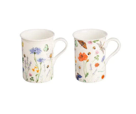 Mug en Porcelaine Fine Haie Assortis 30cl - Tasses à Thé et à Café Élégantes.