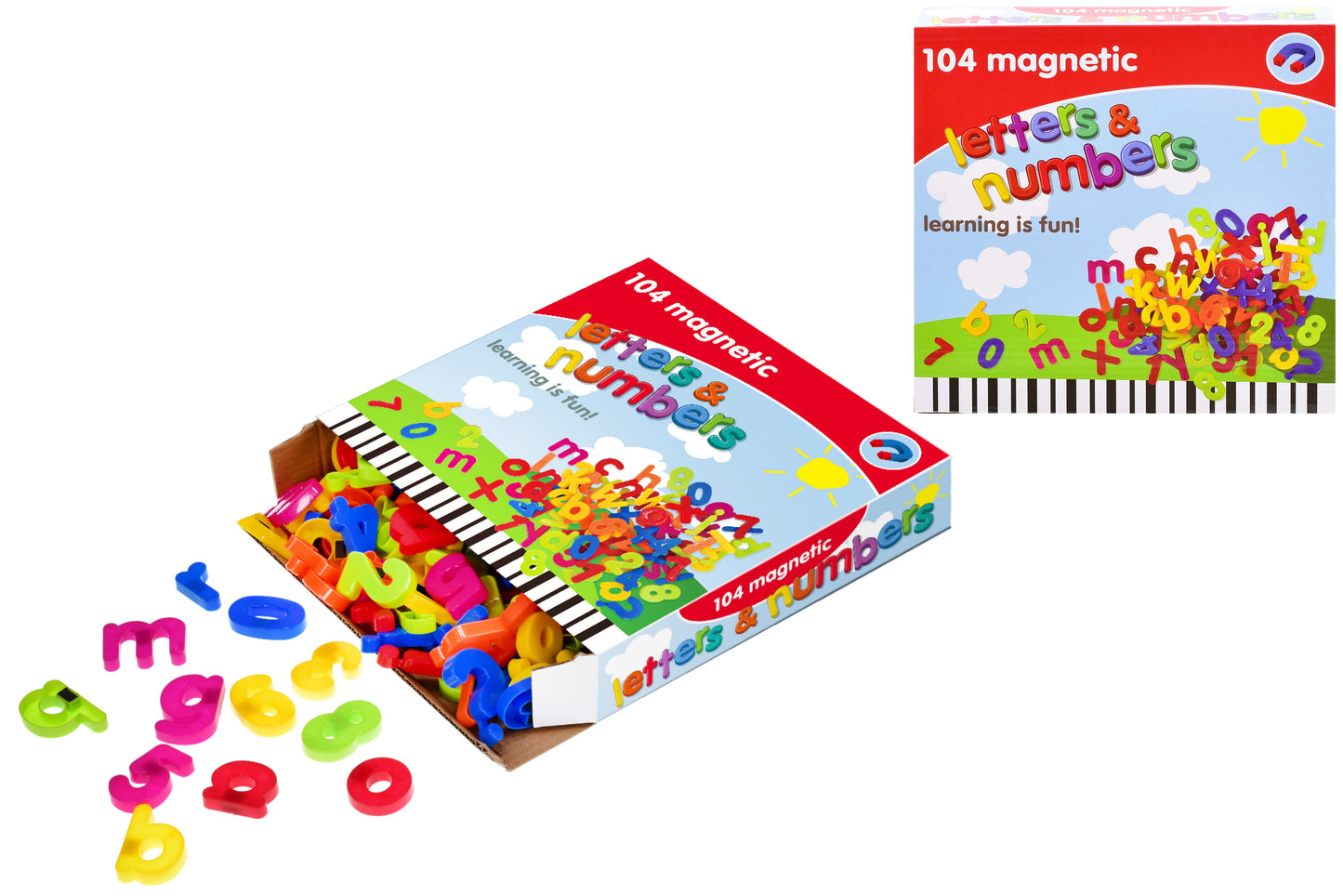 Enhance Learning Fun with 104pc Magnetic Letters & Numbers