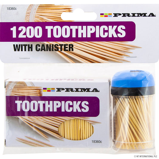 1200pcs Toothpicks Set with Stylish Single Canister - Elevate Your Dining Experience!