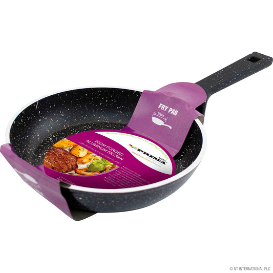 Poêle à frire forgée Premium 26 cm - Fond à induction noir, batterie de cuisine antiadhésive de haute qualité pour une cuisson sans effort