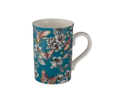 Hummingbird Floral Teal Mug 300ml Perfect Blend of Elegance and Functionality