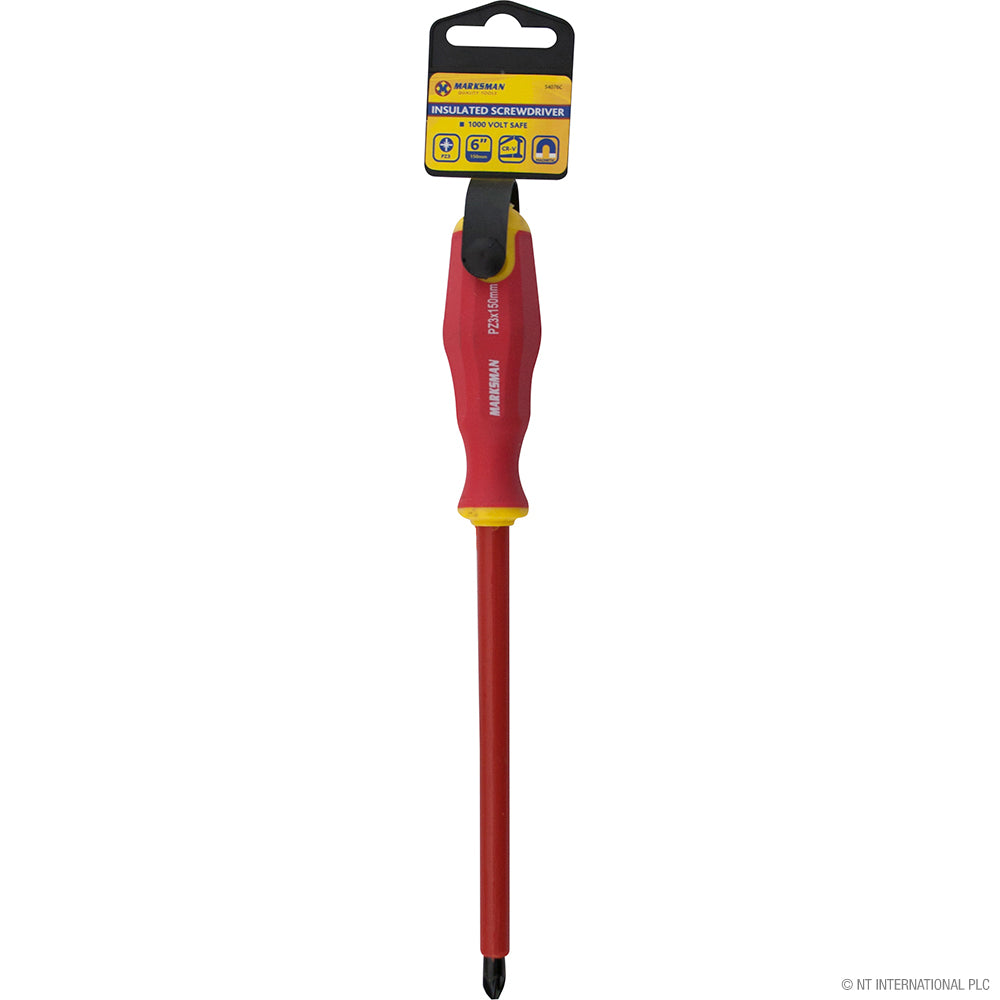 Tournevis Isolé de Haute Qualité 6" (15 cm) - POZI Outil Indispensable pour le Travail de Précision