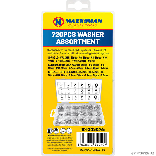 Kit assortiment de rondelles complet 720 pièces pour des solutions de fixation ultimes