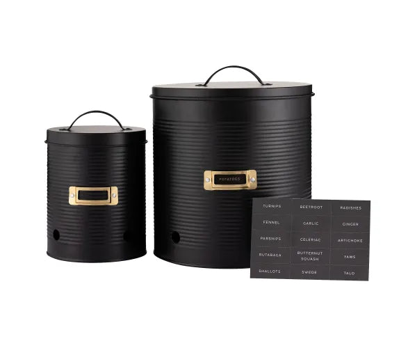 Lot de 2 sacs de conservation pour légumes-racines Otto Black - Gardez vos produits frais.