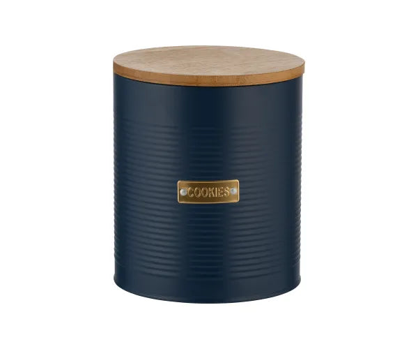 Rangement à biscuits Otto Navy : Gardez vos gourmandises fraîches avec style.