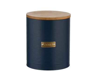 Rangement à biscuits Otto Navy : Gardez vos gourmandises fraîches avec style.