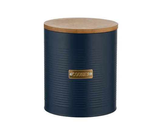 Rangement à biscuits Otto Navy : Gardez vos gourmandises fraîches avec style.