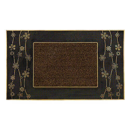 Paillasson en PVC Métallisé Daisy - Or Glamour | 45x75cm | Découvrez les dernières tendances déco.