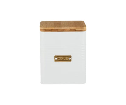 Boîte à biscuits élégante Otto, carrée et blanche | Gardez vos friandises au frais.