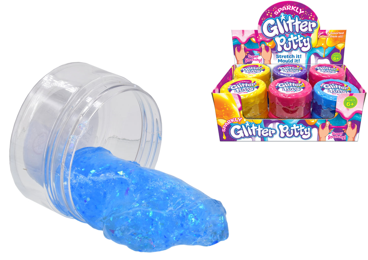 Paillettes et Brillance avec nos Pots de Slime Scintillant 80g - 4 Couleurs Vibrantes