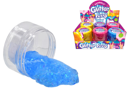 Sparkle & Shine with 80gm Glitter Slime Pots - 4 Vibrant Colors