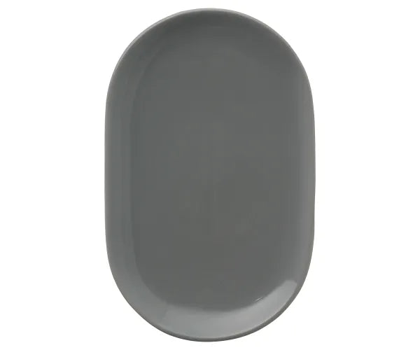 Soucoupe à collation gris foncé concept café – Essentiels de service élégants.