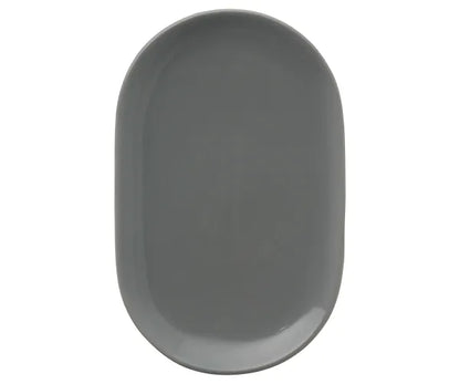 Soucoupe à collation gris foncé concept café – Essentiels de service élégants.