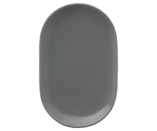 Soucoupe à collation gris foncé concept café – Essentiels de service élégants.