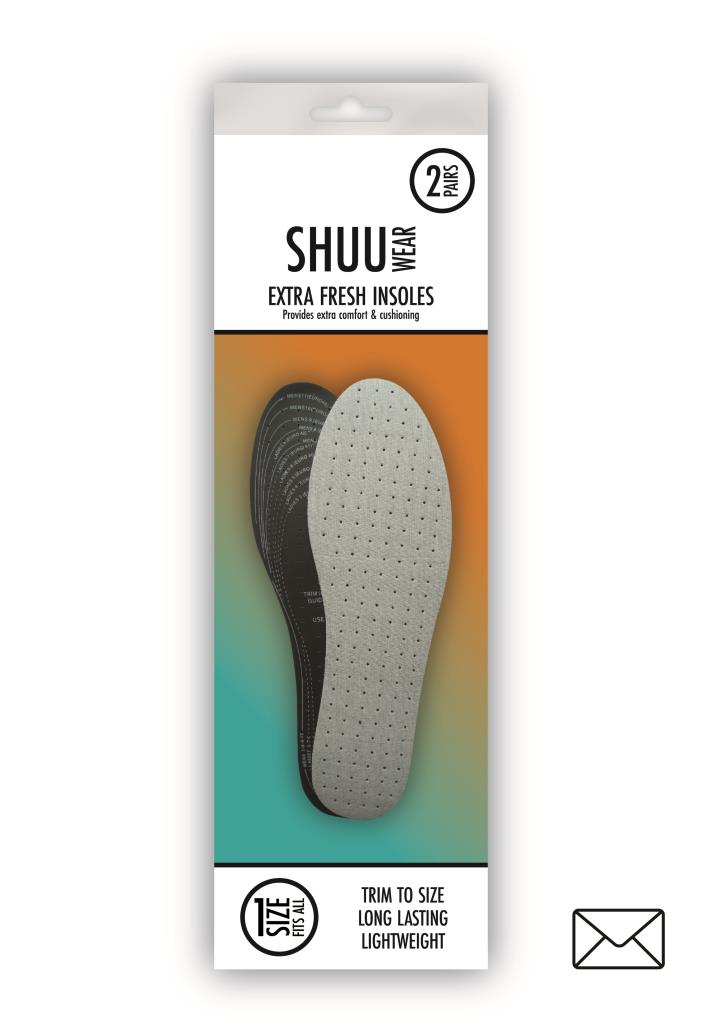 SHUU Extra Fresh Insoles - Premium Shoe Inserts for Ultimate Support and Odor Control