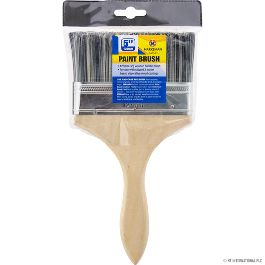 Precision 5" Paint Brush with Wooden Handle - 13cm - Fine Detailing, Art, and Craft Supplies