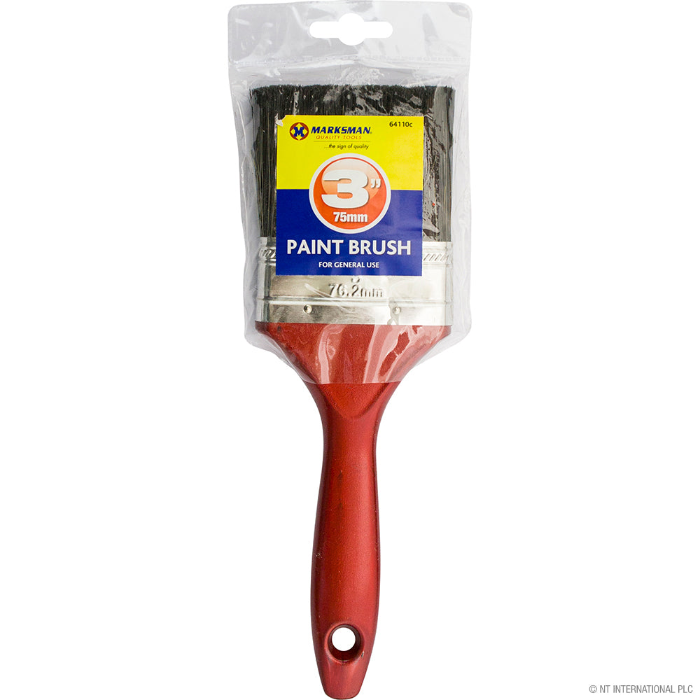 Pinceau Premium 75 mm avec Manche Rouge pour une Peinture de Précision