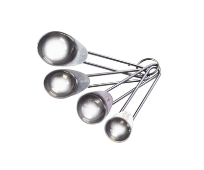Ensemble de 4 cuillères à mesurer premium en acier inoxydable | Outils de mesure de cuisine précis.