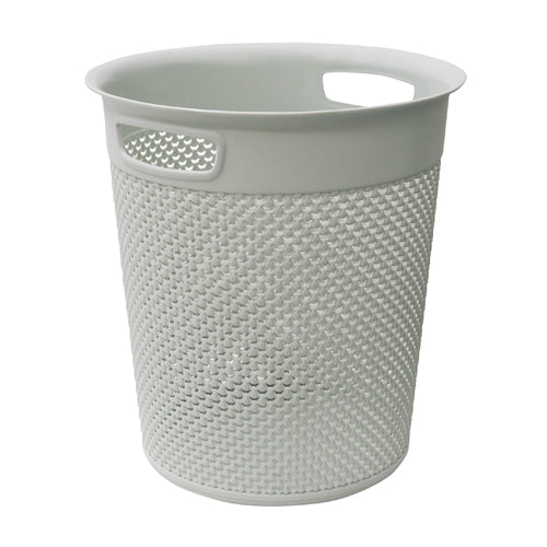 Poubelle ronde Droplette 12L - Gris Glace : Solution élégante de gestion des déchets.