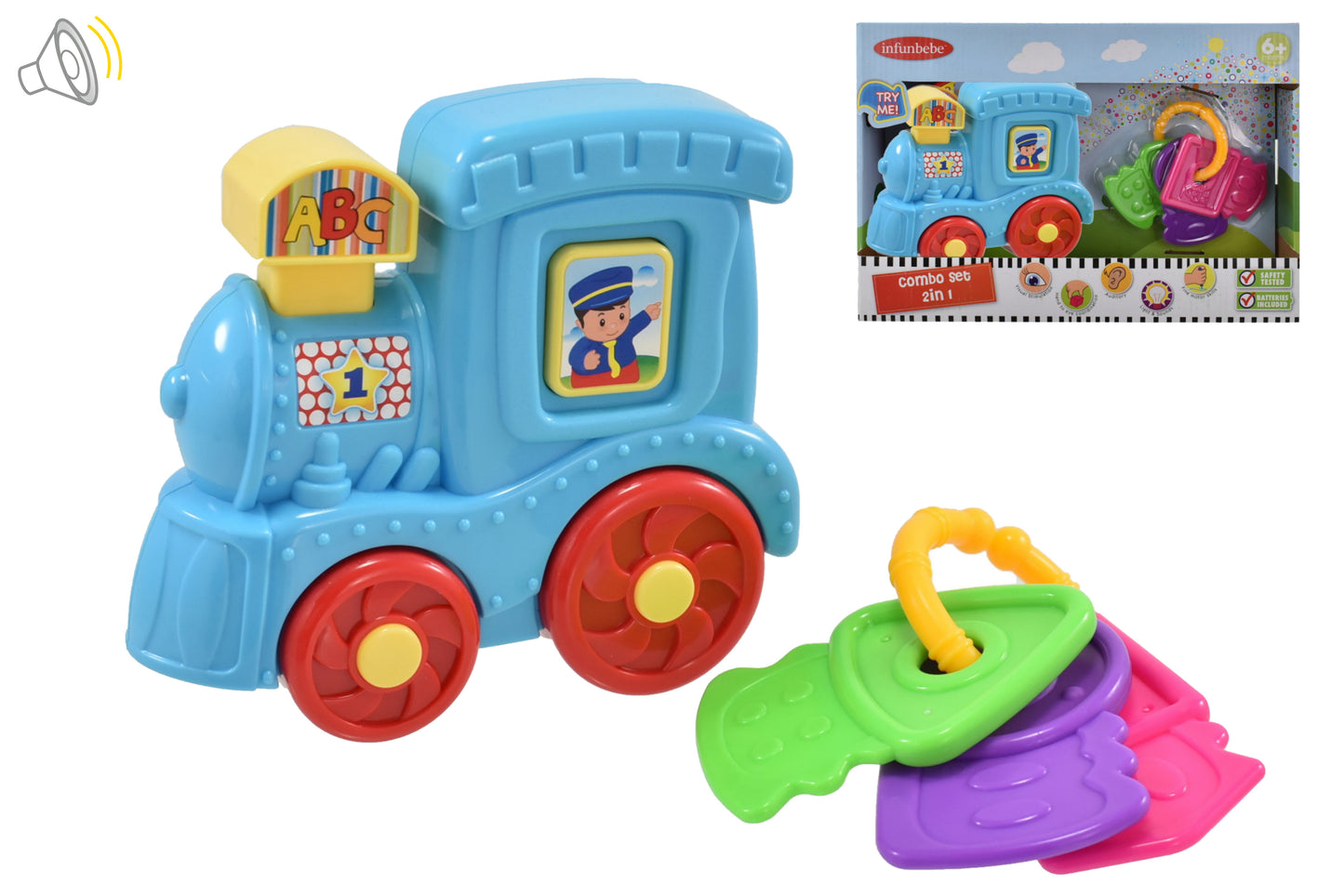 Ensemble de jeu interactif Combo Bébé - Explorez et jouez avec le train jouet