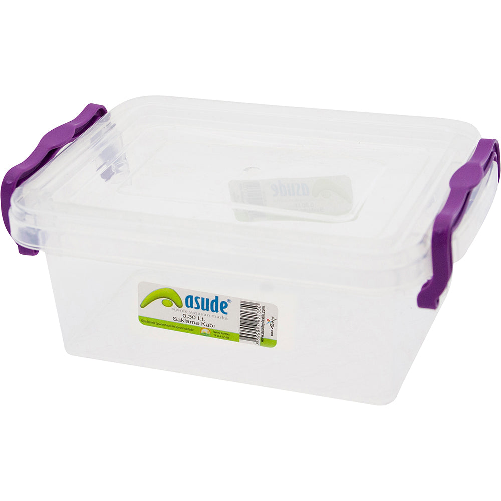 Boîte de rangement durable de 1,25 litre pour espaces organisés.
