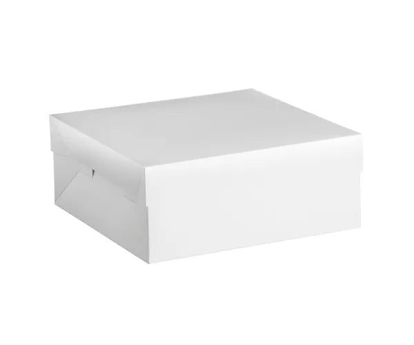 Boîte à gâteau blanche premium 30 cm | Emballage robuste et élégant.