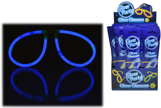 Colourful Glow Glasses in Foil Bag Display Box