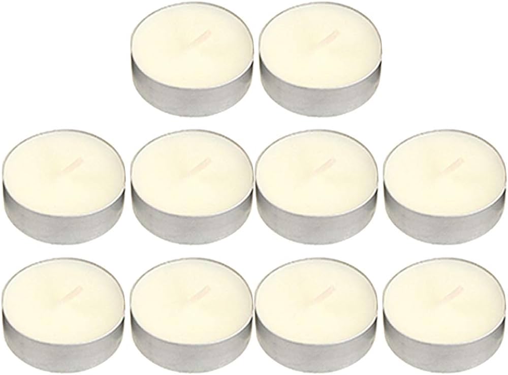 Premium White Tealights x10  Create Ambiance with Long-Lasting Glow