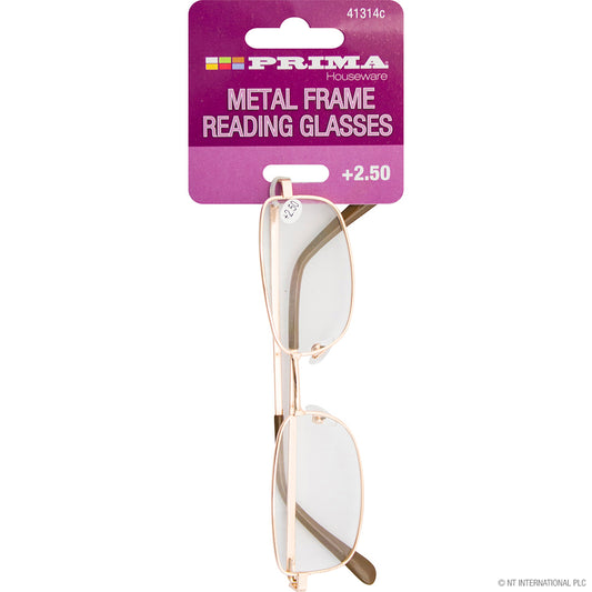 Stylish Reading Glasses +2.50 Metal Frame | Shop the Latest Eyewear Trends.