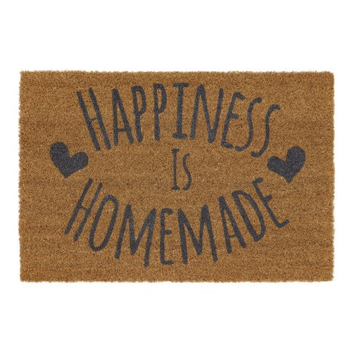 Latex Coir Welcome Mat - Happiness Is Homemade | 40x60cm Approx.