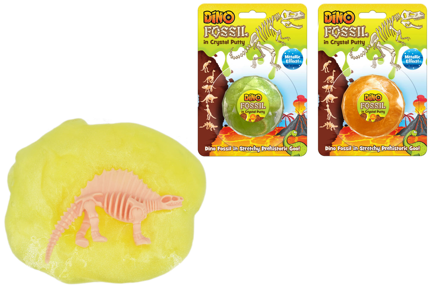 Pâte à modeler métallique cristal squelette de dinosaure : un jeu fascinant et amusant