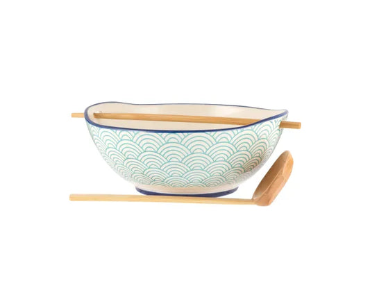 Discover Global Flavors with Our World Foods Noodle Soup Bowl Set.