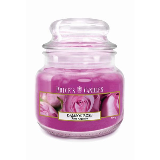 Bocal bougie parfumée Price's avec couvercle, Rose Damson